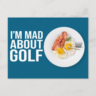 Postal Golf I am Mad acerca del golf Funny Saludo para Go