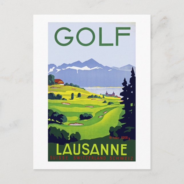 Postal Golf ~ Lausanne (Anverso)