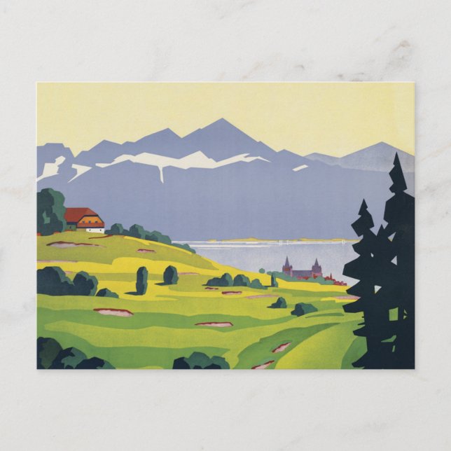 Postal Golf Lausanne Suiza (Anverso)
