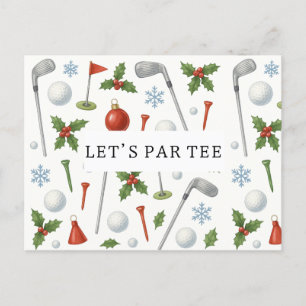 Postal Golf Let's Par tee NAVIDADES de golf Fiesta para g