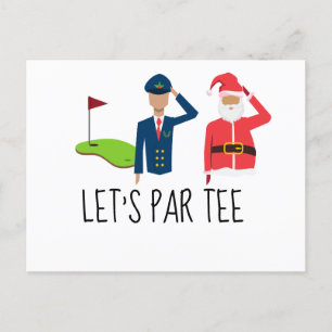Postal Golf Let's Par tee Navidades fiesta para piloto