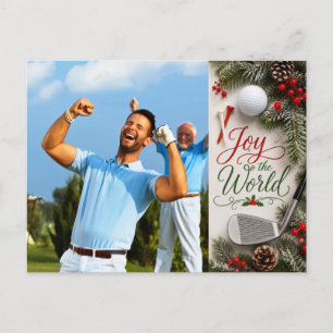 Postal Golf Navidad Crea tu propia foto de golfista