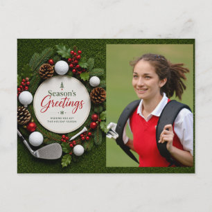 Postal Golf Navidad Crea tu propia foto de golfista 