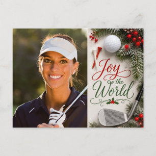 Postal Golf Navidad Crea tu propia foto de golfista