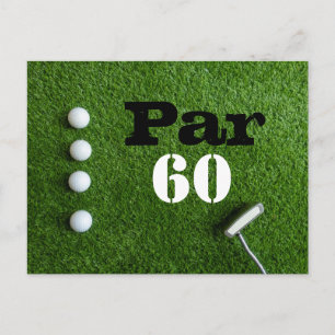 Postal Golf Par 60 años cumpleaños de oro