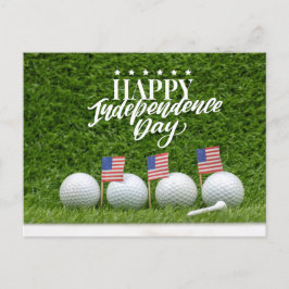 Postal Golf para el 4 de julio FELIZ Día de la Independen