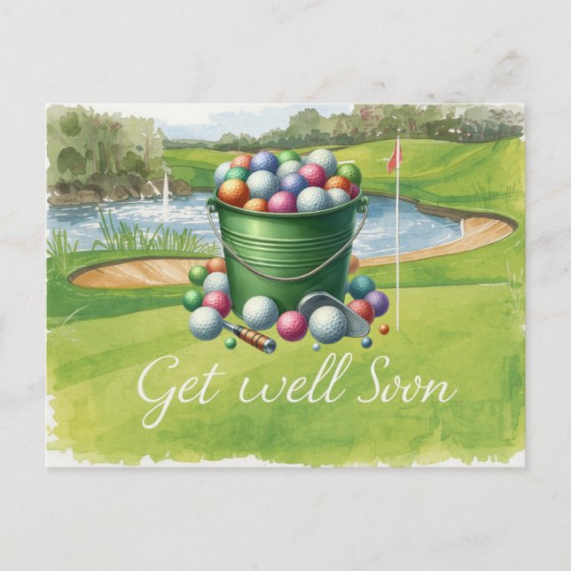 Postal Golf Ponte bien pronto con los antecedentes del ca (Anverso)