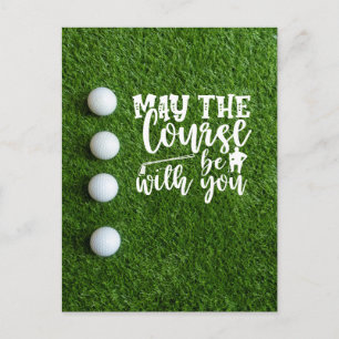 Postal Golf Que la pista esté contigo 