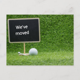 Postal Golf que nos hemos mudado a una casa nueva con la