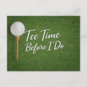 Postal Golf soltero con temática de césped verde