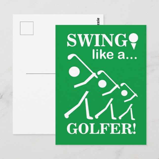 Postal Golf Swing Like A Golfer (Anverso / Reverso)
