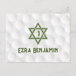 Postal Golf Tema Bar Mitzvah de Golf Agradecimiento