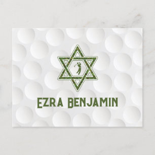 Postal Golf Tema Bar Mitzvah de Golf Agradecimiento