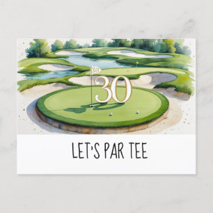 Postal Golf Vamos Par tee cumpleaños 30 para fiesta de go