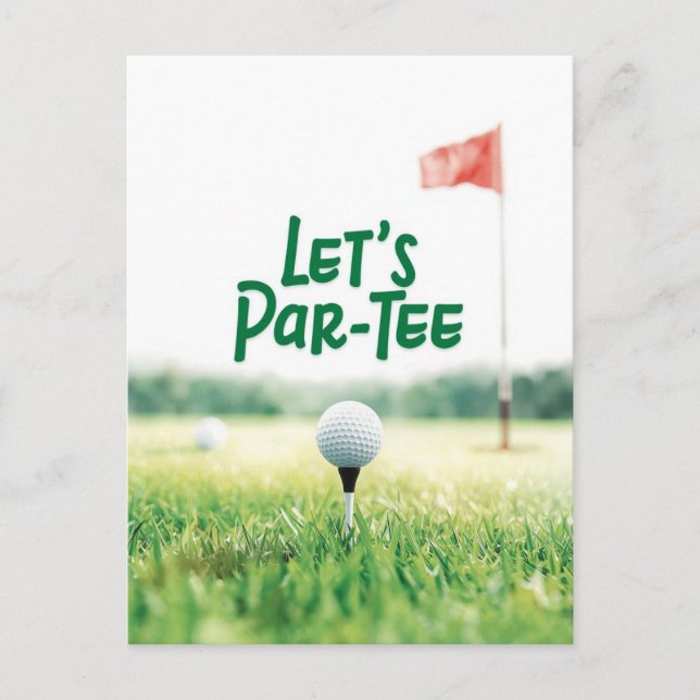 Postal Golf Vamos Par Tee para Golfista (Anverso)