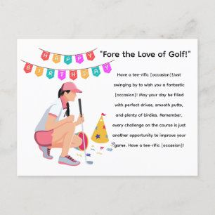 Postal Golf Woman Golfer: Golf