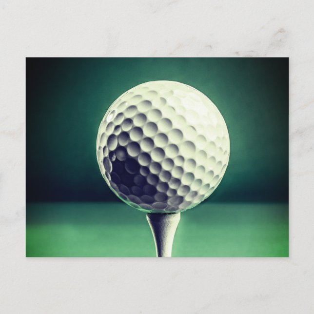 Postal Golfball en el tee (Anverso)