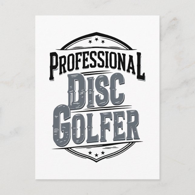 Postal Golfer de disco profesional | Disco de golf (Anverso)