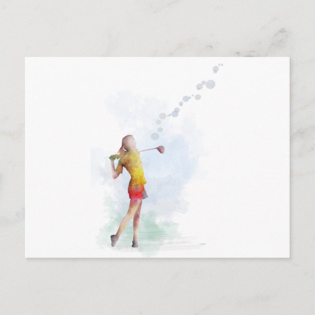 POSTAL GOLFER DE MUJER (Anverso)