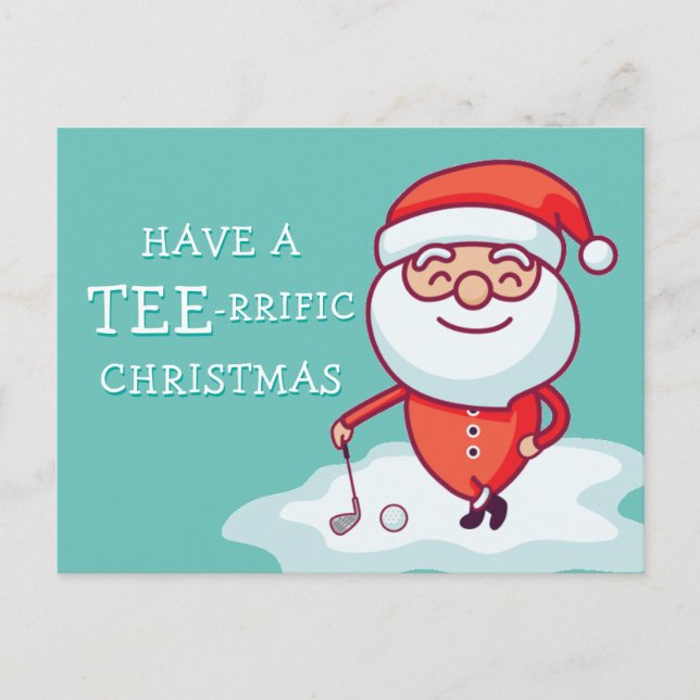 Postal Golfer Santa Claus (Anverso)