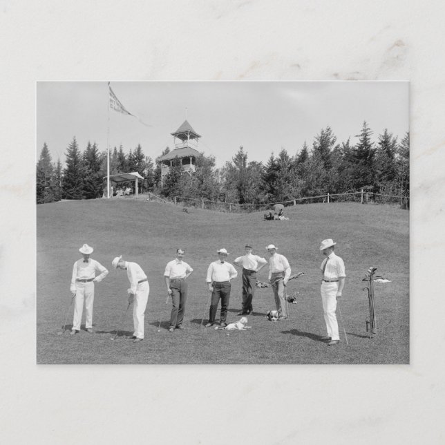 Postal Golfistas de White Mountains, 1910 (Anverso)