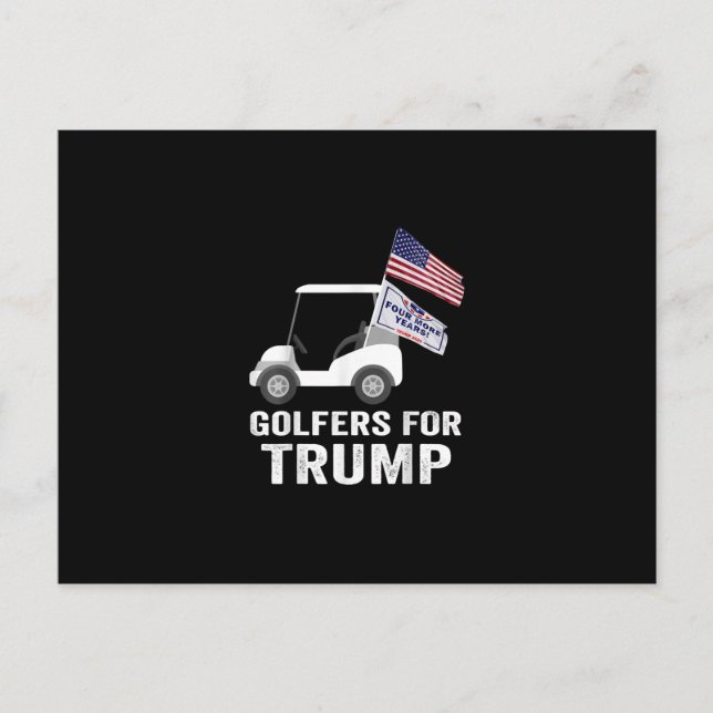 Postal Golfistas Para Trump 2020 (Anverso)