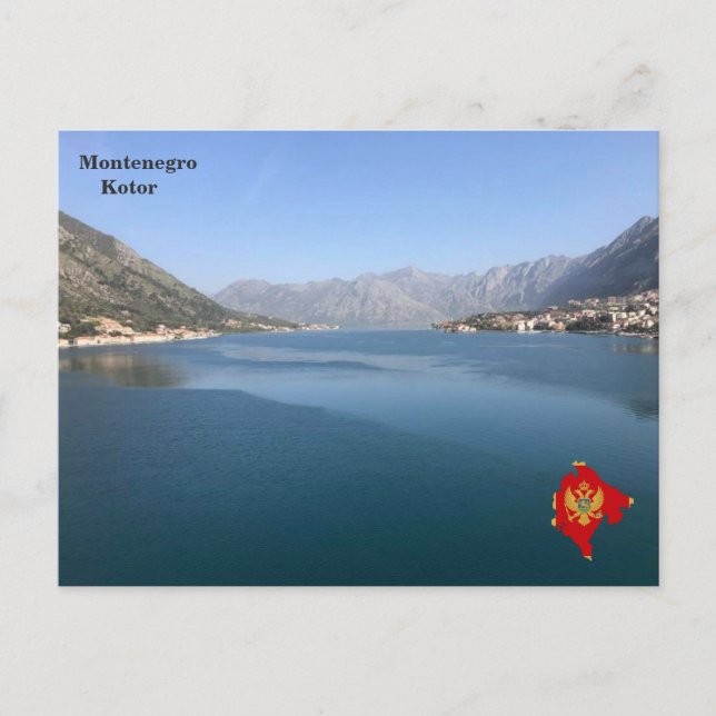 Postal Golfo de Kotor, Montenegro (Anverso)