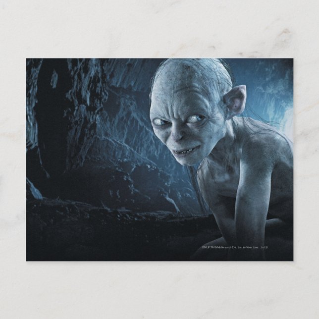 Postal GOLLUM™ en cueva (Anverso)