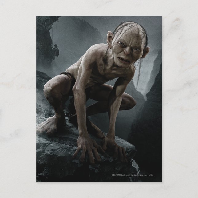 Postal GOLLUM™ en una roca (Anverso)