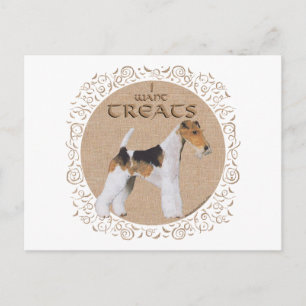 Postal ¡Golosinas para Fox Terrier de pelo duro!