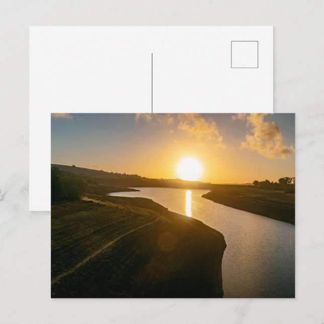 Postal Golpe de oro en el embalse de Baitings (Anverso / Reverso)