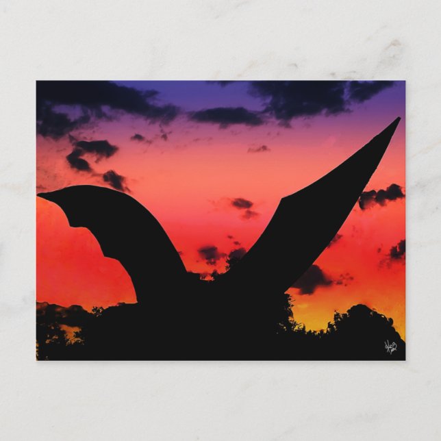 Postal Golpee la escultura cerca de S. Congress Bridge, (Anverso)