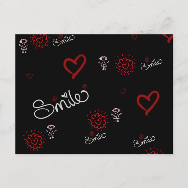 Postal Golpes de corazón y felicidad (Anverso)