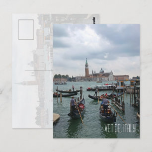 Postal Gondalas en Venecia Italia Recuerdo de Vacaciones