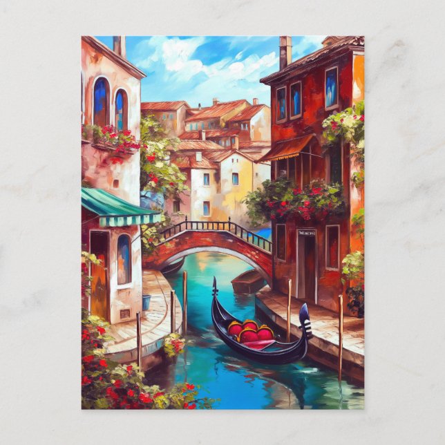 Postal Gondola, un sueño veneciano en el Gran Canal (Anverso)