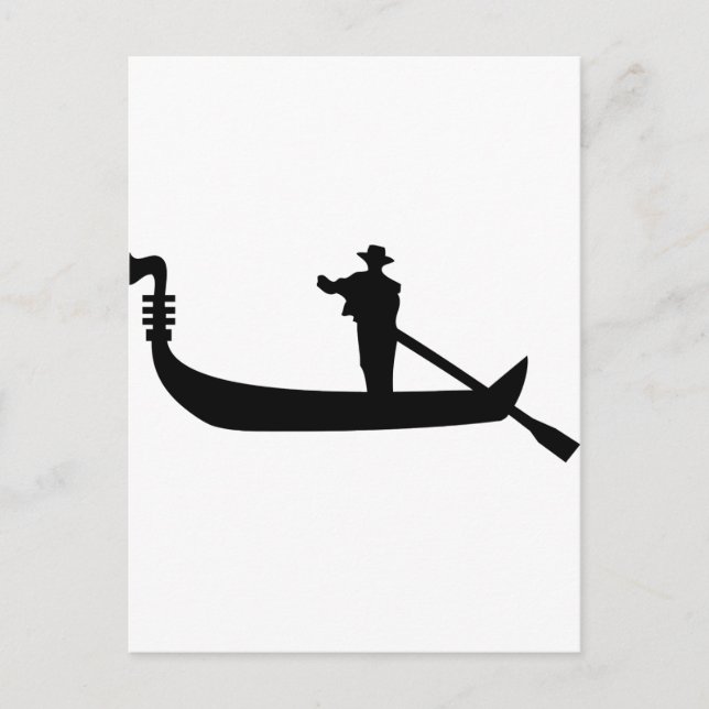 Postal góndola veneciana (Anverso)