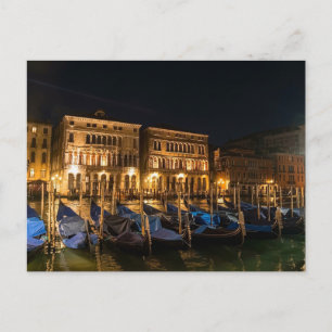 Postal Góndolas de Venecia por la Noche