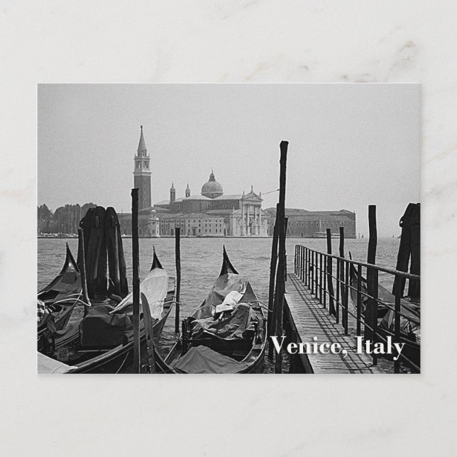 Postal Góndolas en Venecia (Anverso)