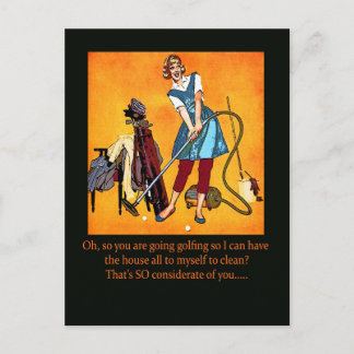 Postal "Gone Golfing"