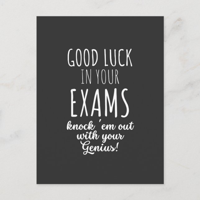 Postal good Luck in your exams (Anverso)