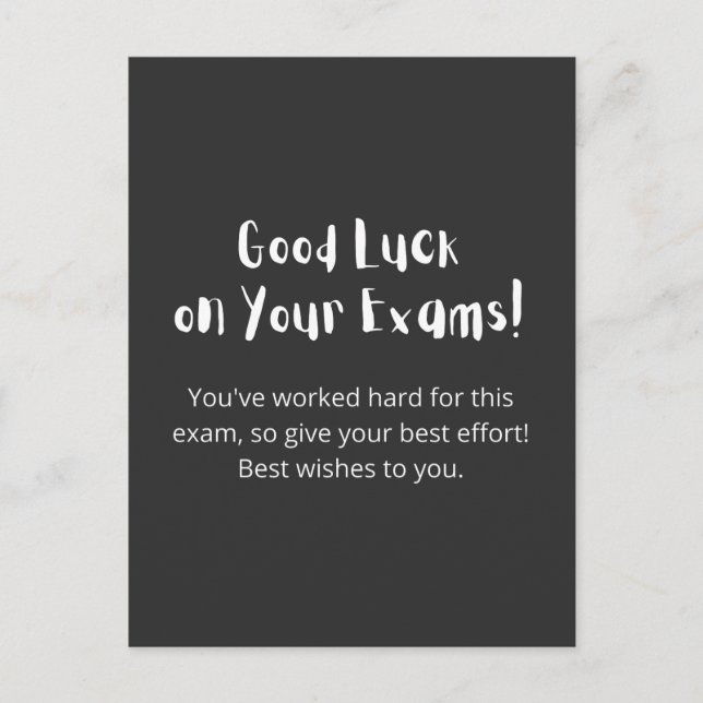 Postal Good Luck on Your Exams! (Anverso)