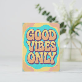 Postal Good vibes only retro groovy style