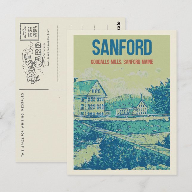 Postal Goodalls Mills Sanford Maine USA (Anverso / Reverso)