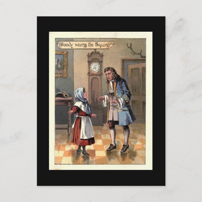 Postal Goody advierte al escudero (Anverso)