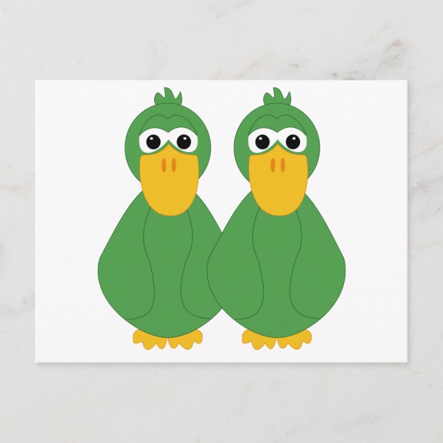 Postal Goofy Green Ducks (Anverso)