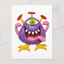 Postal Goofy Purple Monstruo
