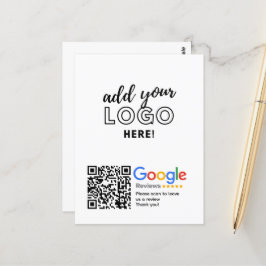 Postal GOOGLE REVIEWS Personalizado de código QR marca
