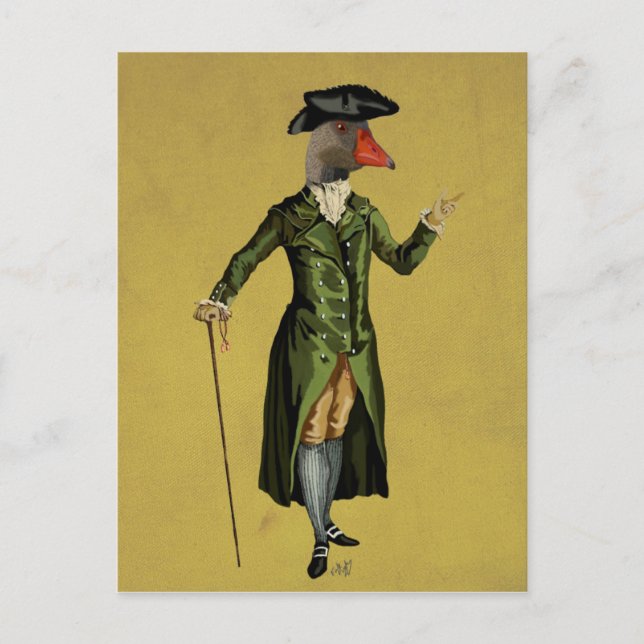 Postal Goose in Green Regency Coat 3 (Anverso)