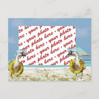 Postal Goose on Vacation Photo Frame