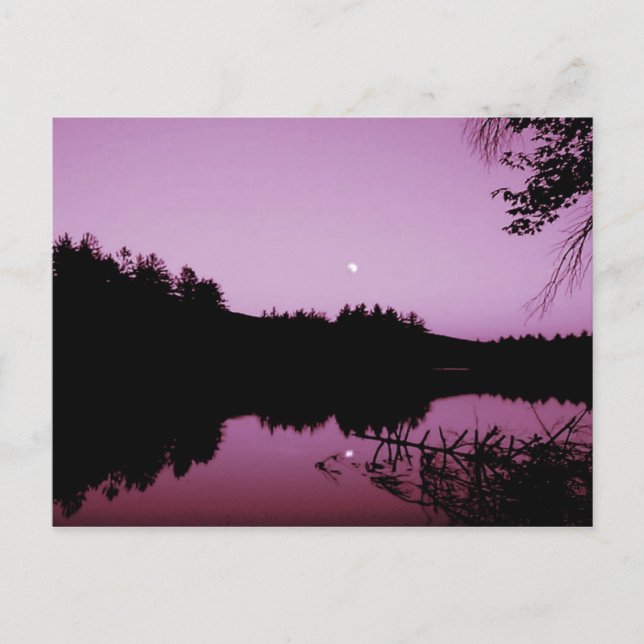 Postal Goose Pond por la noche (Anverso)